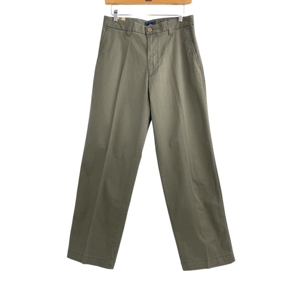 NWT Dockers D3 Classic Fit Twill Khaki Flat Front Pants Mens 30x30 Green Gray